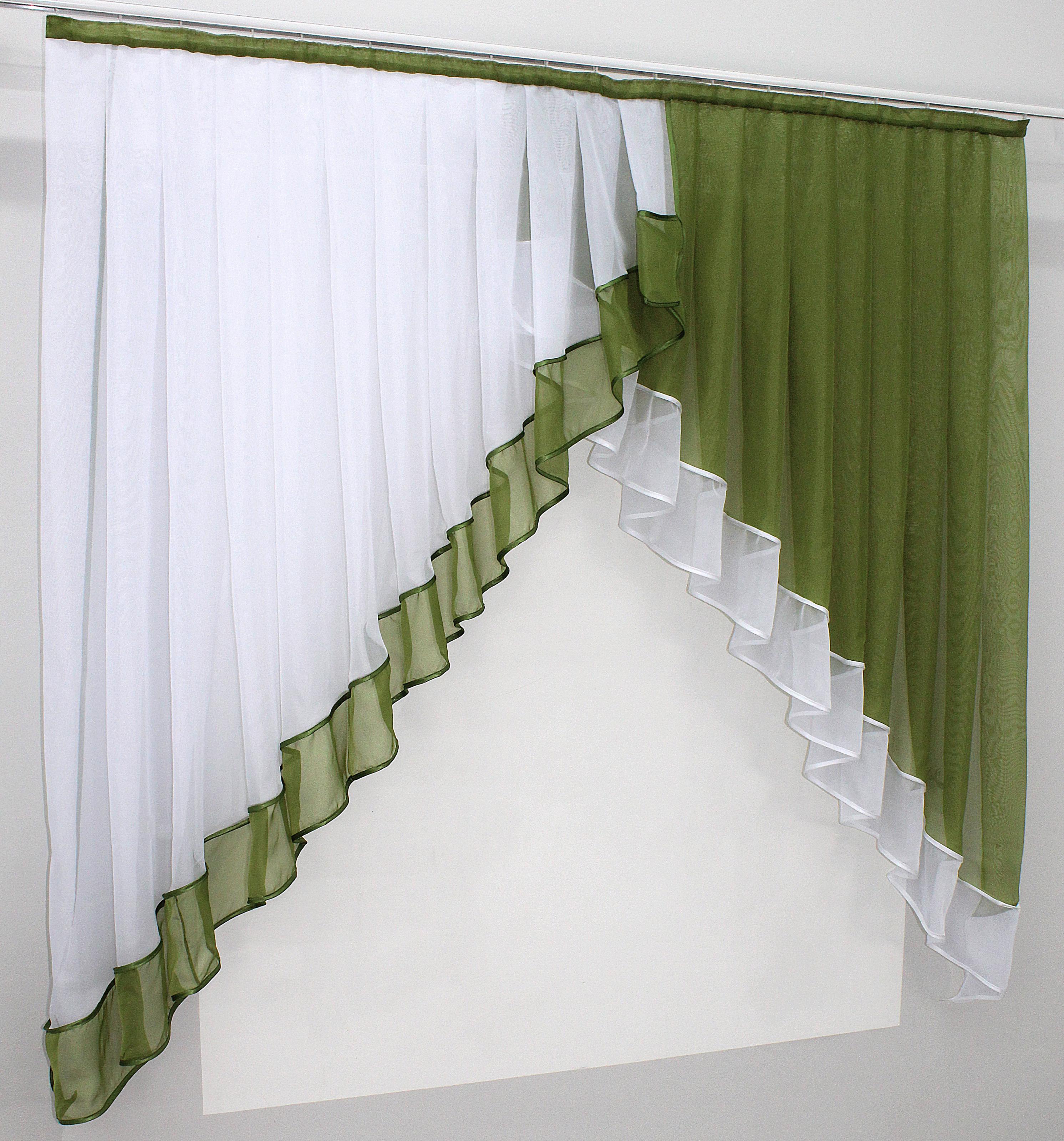 Занавеска кухонная VR-Textil № 023к 150х150 см Белый/Оливковый (50-524) - фото 2 Занавеска кухонная VR-Textil № 023к 150х150 см Белый/Оливковый (50-524) - фото 2