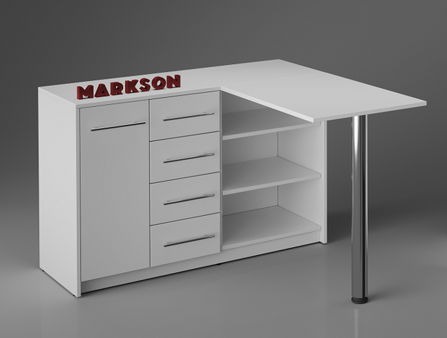 Маникюрный стол-комод М134 со складной столешницей Белый (21714845) Маникюрный стол-комод М134 со складной столешницей Белый (21714845)