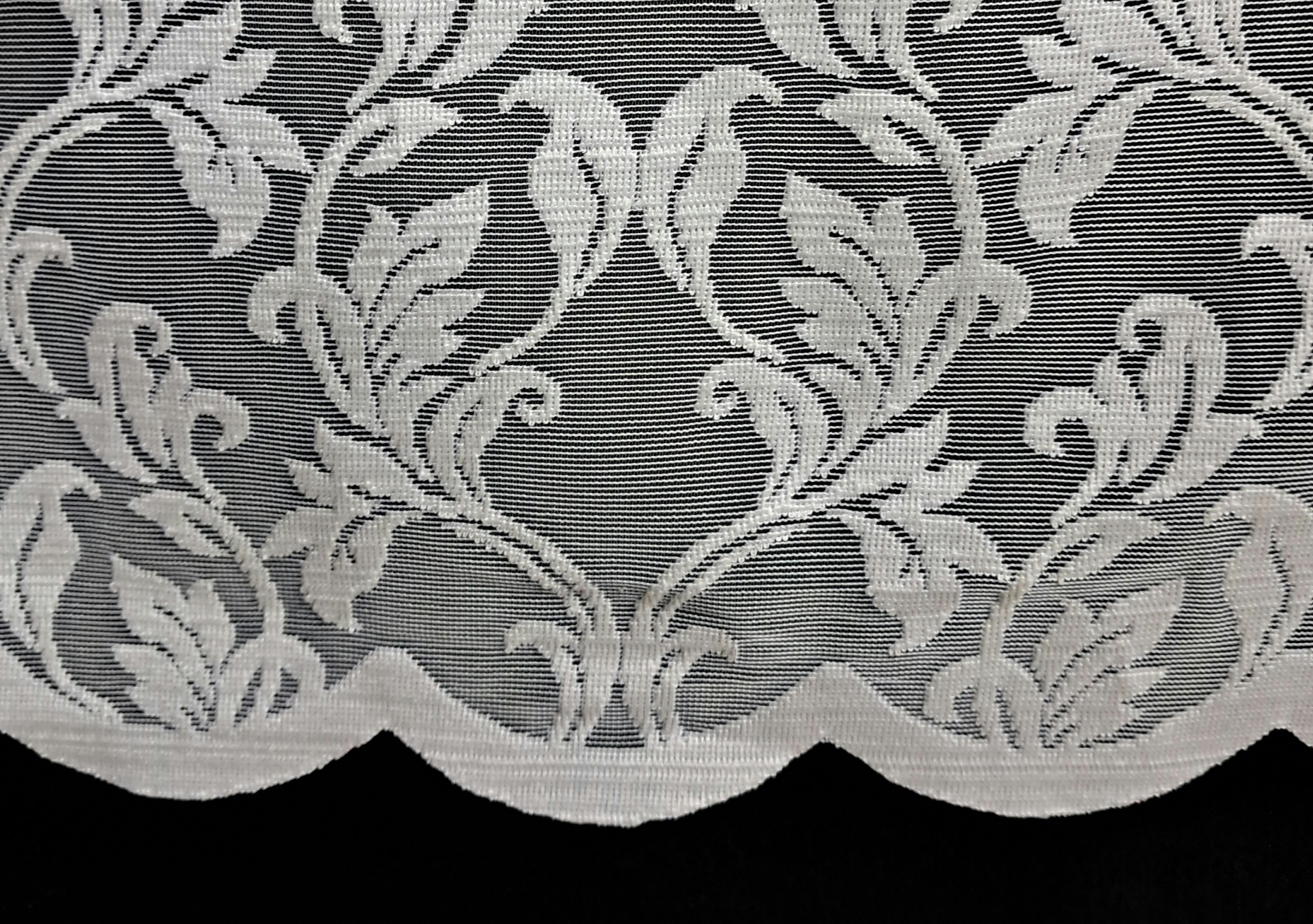 Гардина кухонная жаккардовая короткая 165х360 см Белый (1246) - фото 2