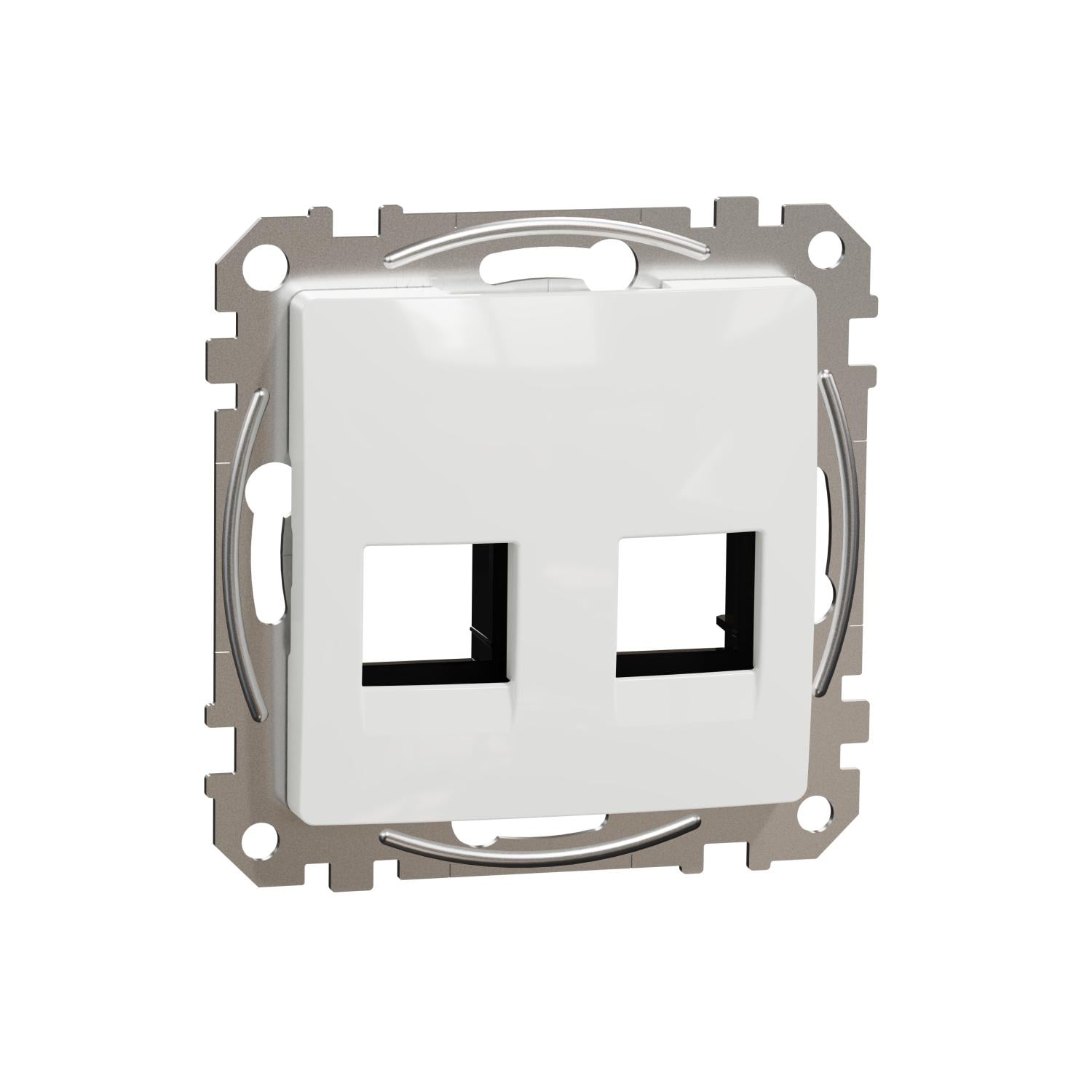 Панель лицьова Schneider Electric Sedna Design для подвійної комп'ютерної/телефонної розетки RJ12/RJ45 Білий (SDD112444C) Панель лицьова Schneider Electric Sedna Design для подвійної комп'ютерної/телефонної розетки RJ12/RJ45 Білий (SDD112444C)