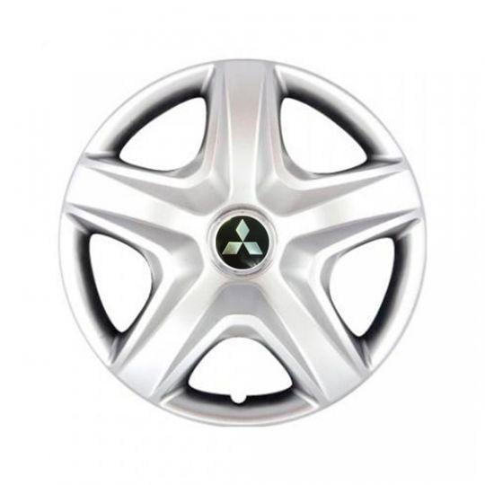 Автомобильные колпаки SKS 340 R15 с логотипом Mitsubishi 4 шт. Серебристый