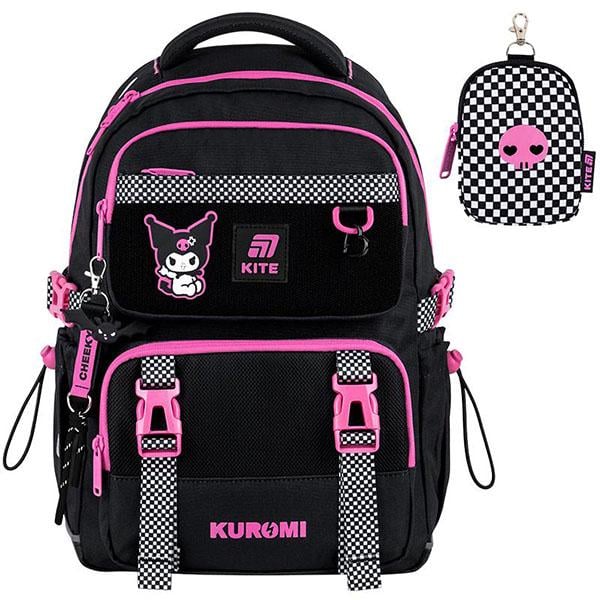 Рюкзак шкільний KITE Kuromi 39х28х13,5 см Чорний (ЦБ-00035086)