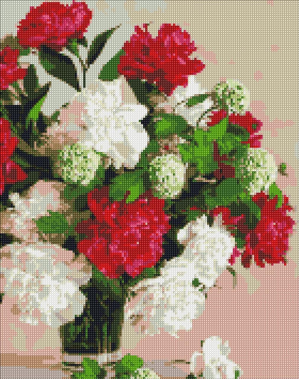 Алмазная мозаика Идейка Пионы AMO7086 холст на подрамнике 40x50 см (1713146365)