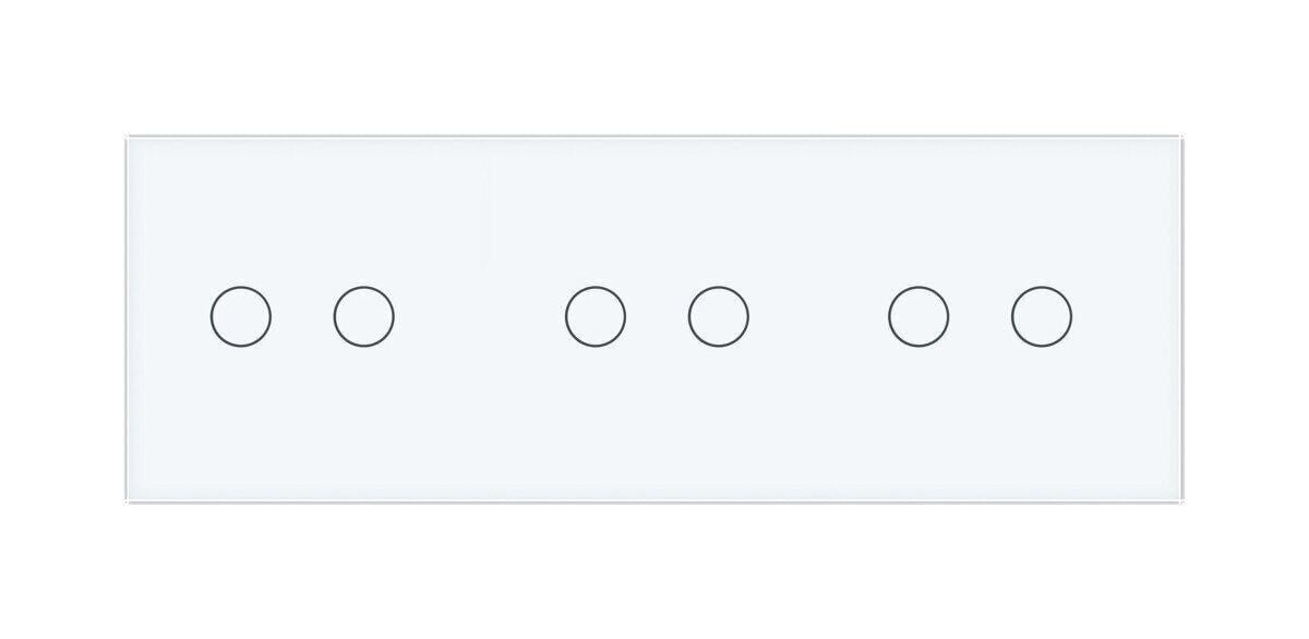 Сенсорный радиоуправляемый выключатель Livolo 6 каналов стеклянный Белый (VL-C702R/C702R/C702R-11) - фото 2