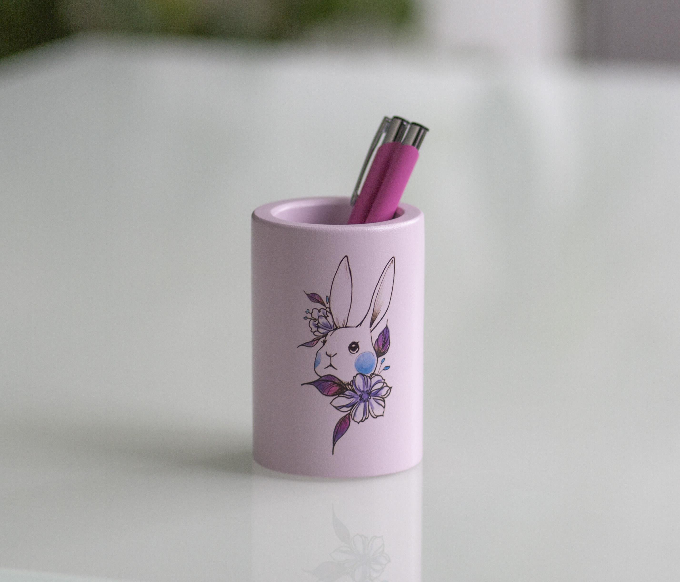 Подставка-органайзер/стакан для канцелярии CUTE Elongate Bunny Pink