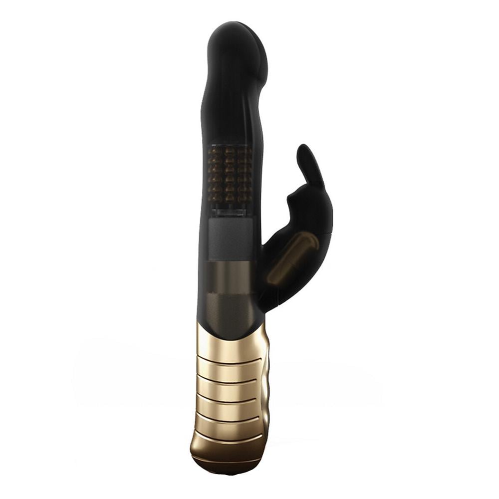 Вибратор-Rabbit с функцией ротации Dorcel Baby Rabbit Gold 2.0 22 см Золотисто-черный (32142)