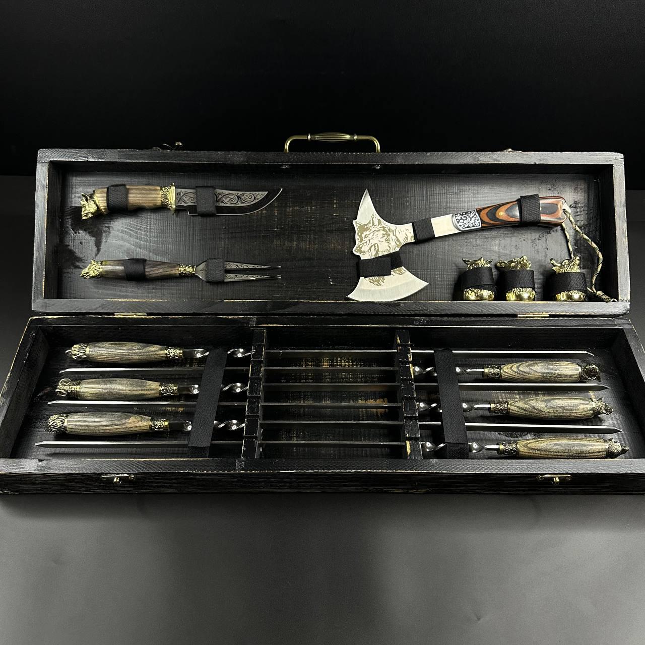 Набор шампуров в кейсе Lux Premium 45