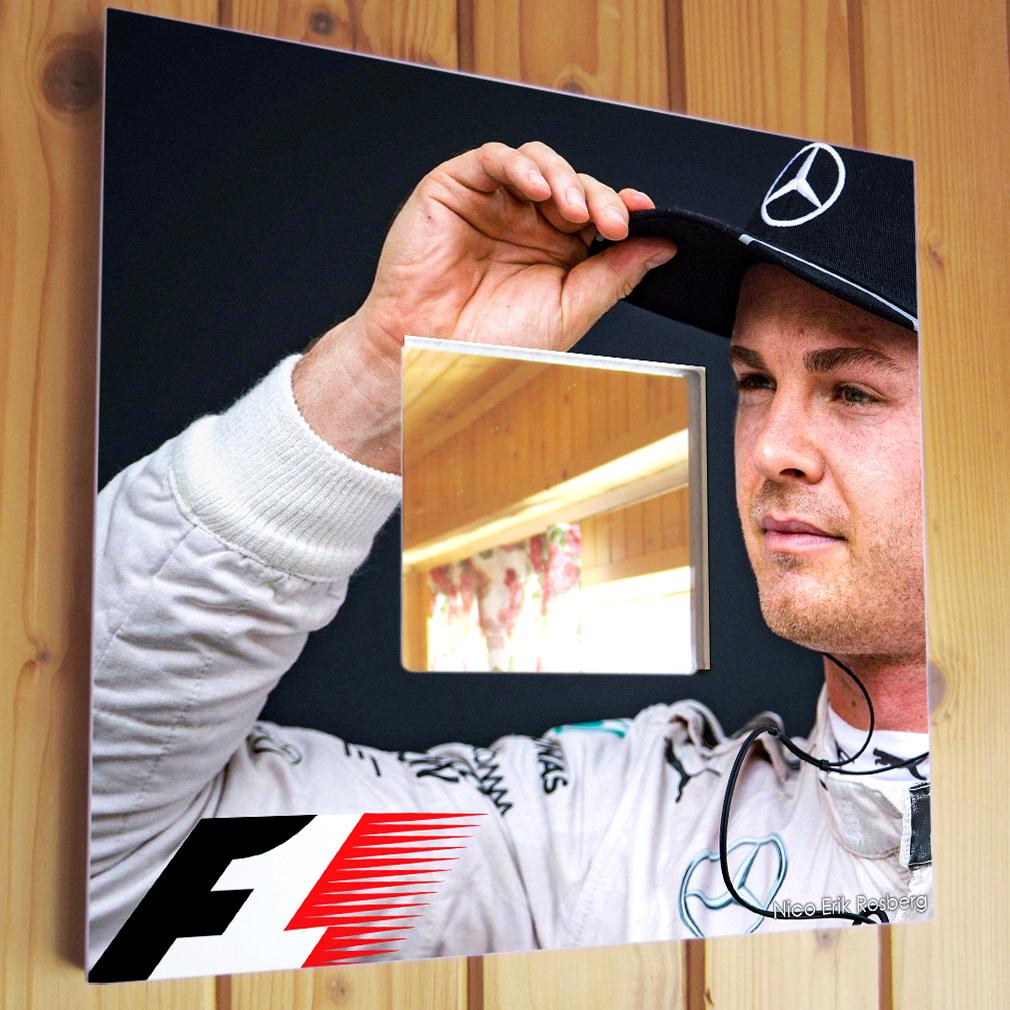 Зеркало декоративное Нико Росберг Formula F1 260х260 мм (M04404)