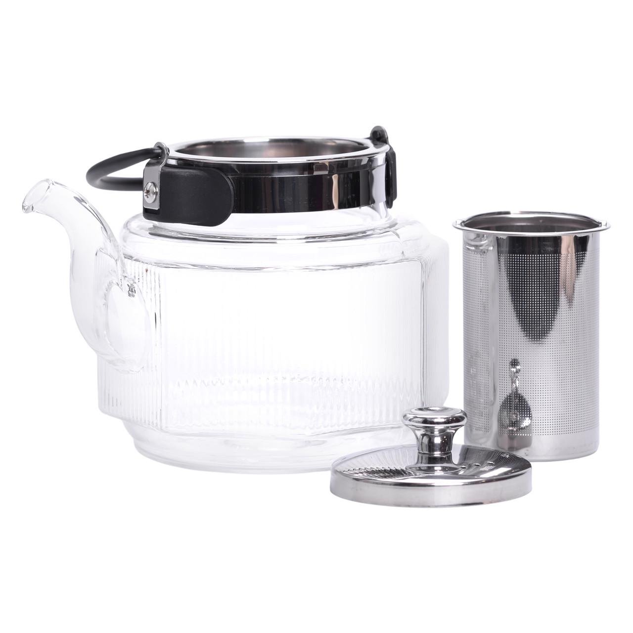 Чайник заварювальний з боросилікатного скла 1,1 л (HP-33-4) - фото 2 Чайник заварювальний з боросилікатного скла 1,1 л (HP-33-4) - фото 2