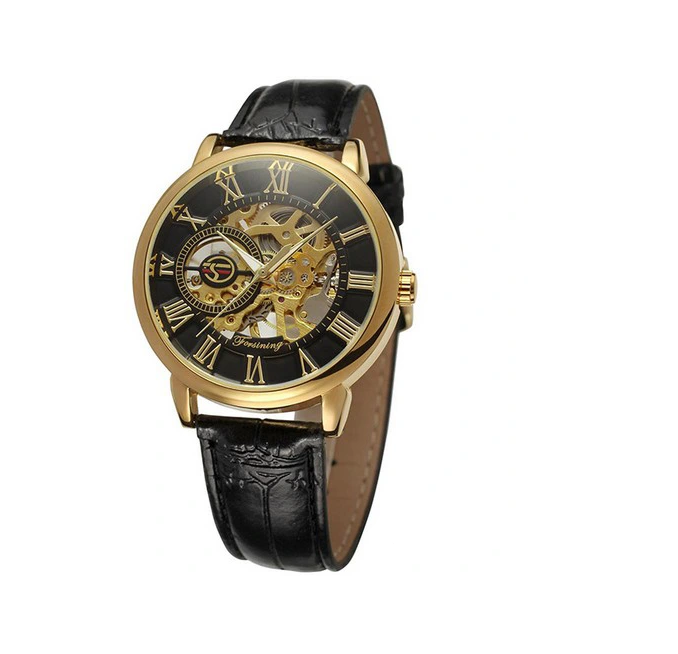 Наручний годинник Forsining 8099 Black/Gold (25130)
