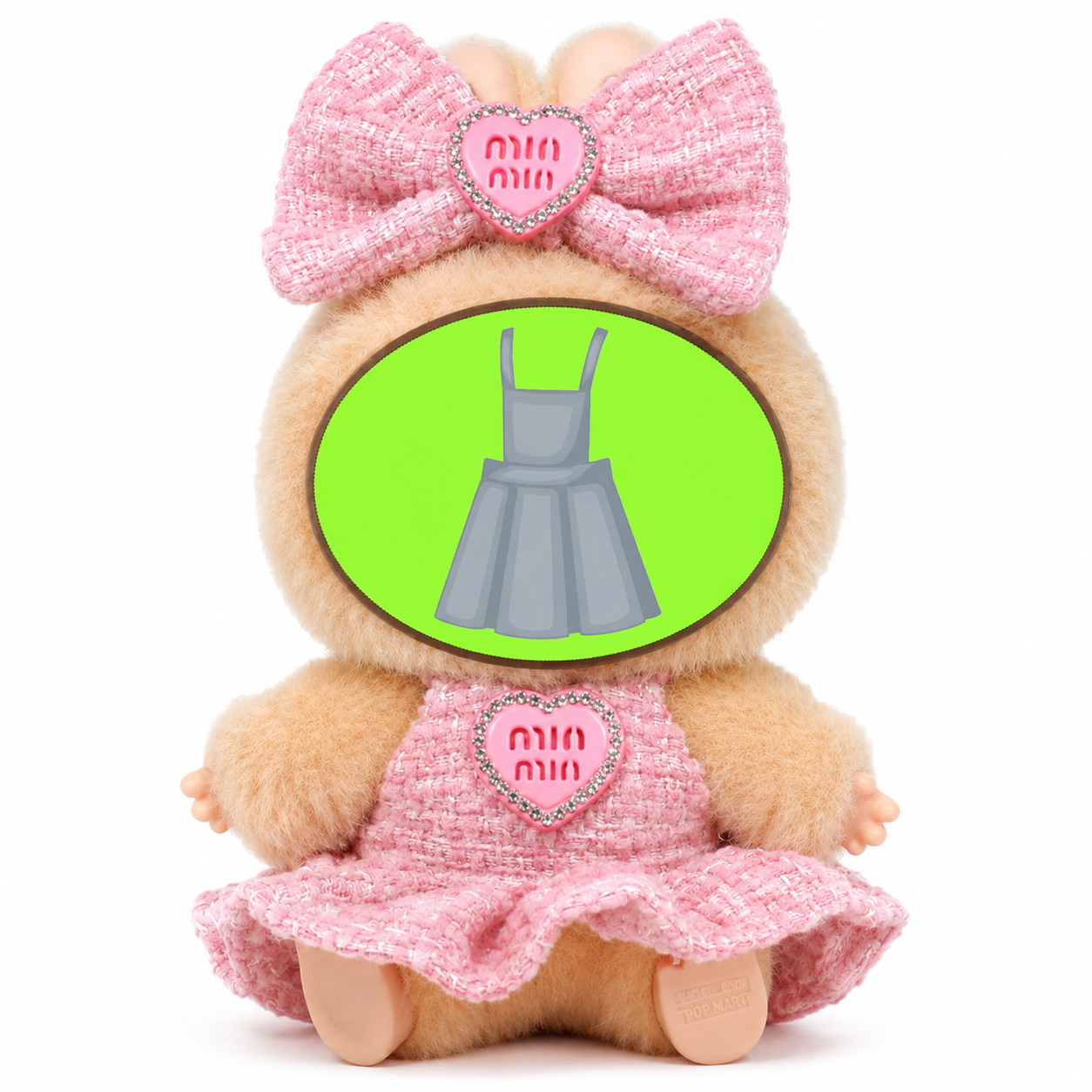 Сарафан для куклы Лабубу Min Min хлопок One size Розовый (1016-130-00) Сарафан для куклы Лабубу Min Min хлопок One size Розовый (1016-130-00)
