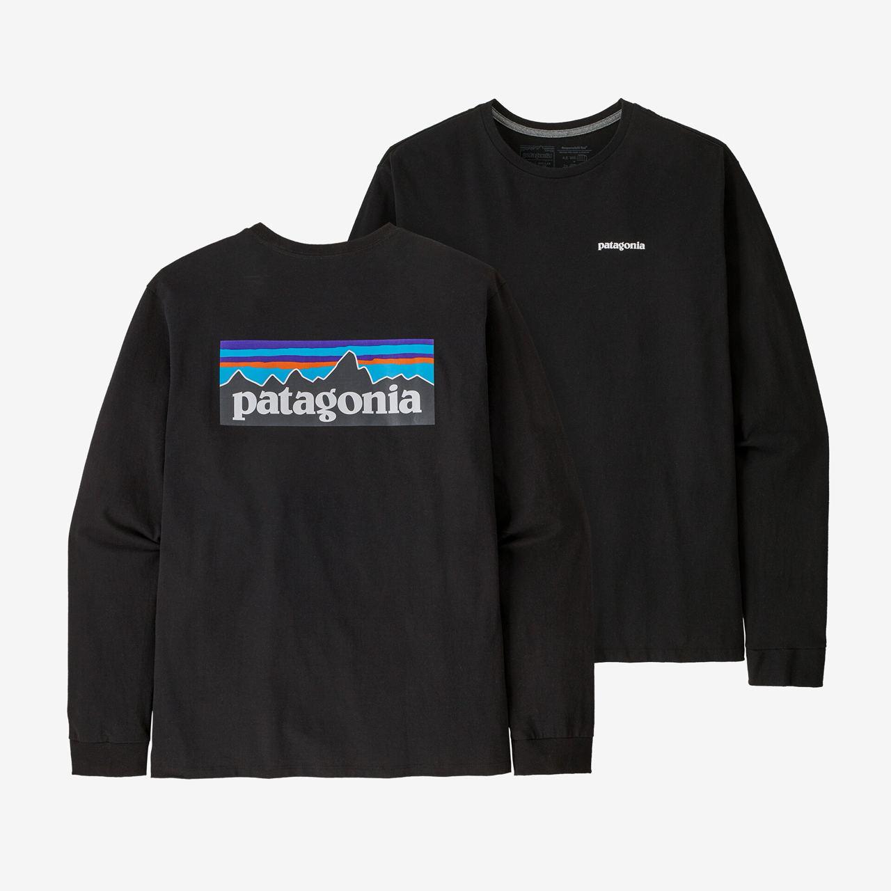 Лонгслів Patagonia Men's Long-Sleeved P-6 Logo Responsibili-Tee L Black (BLK38518-L) - фото 2