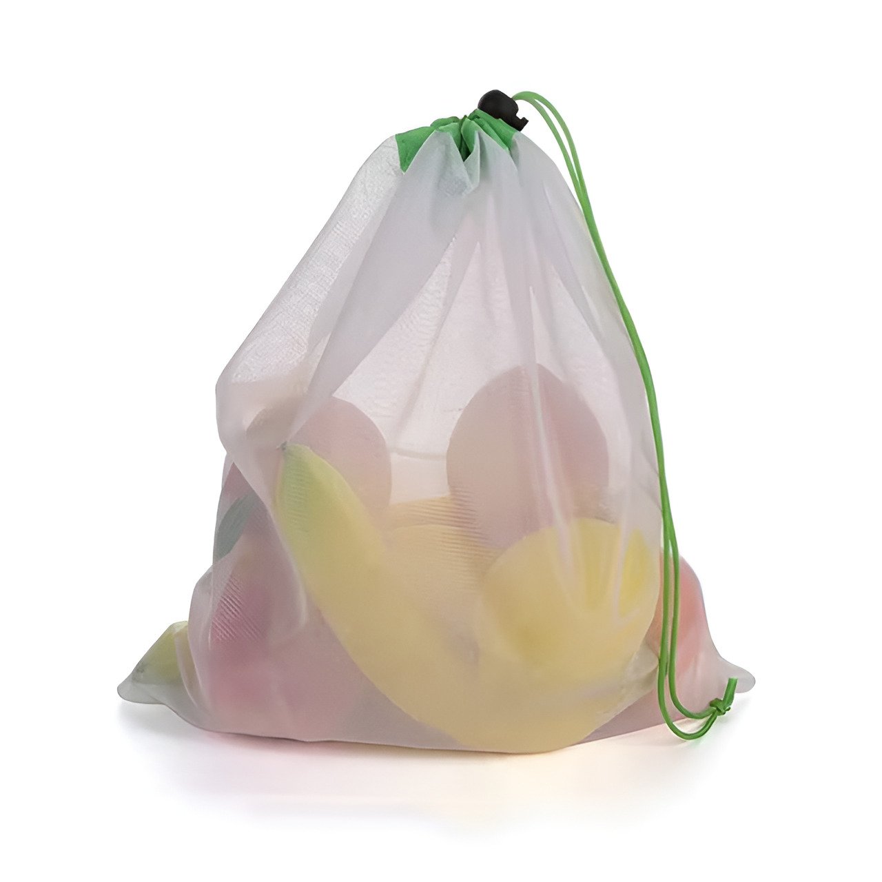 Мешочек для продуктов Stenson Эко 30х20 см Белый с зеленым (WW02847-S)