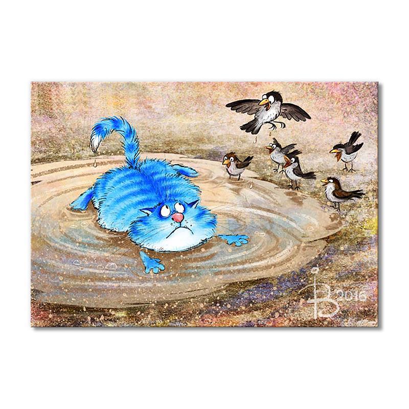 Модульна картина Гепнувся в калюжу 1 модуль 70x105 см (_rinaz_20162225002)