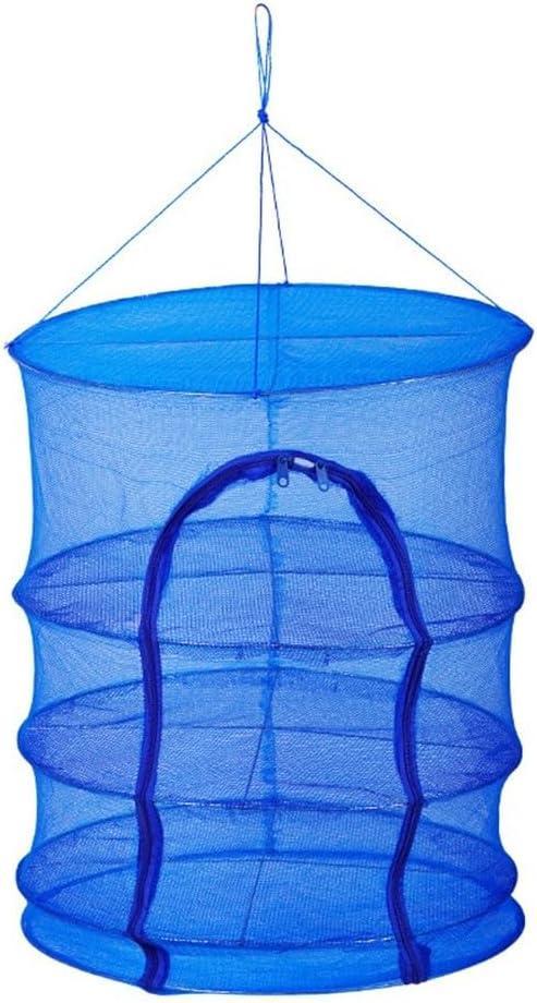 Сушарка для риби/фруктів/овочів/грибів підвісна кругла 3 рівні 50х50х65 см Синій (НР051547)