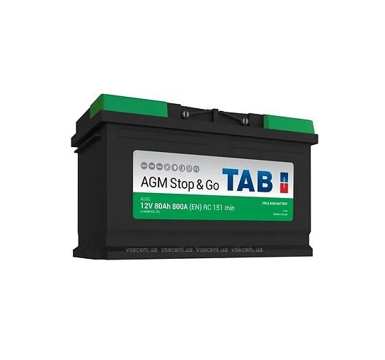 Аккумулятор TAB AGM Euro 213080 80Ah 12V Аккумулятор TAB AGM Euro 213080 80Ah 12V