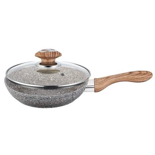 Сковорода Benson BN-537 с антипригарным гранитным покрытием с крышкой 22 см (BN-537)