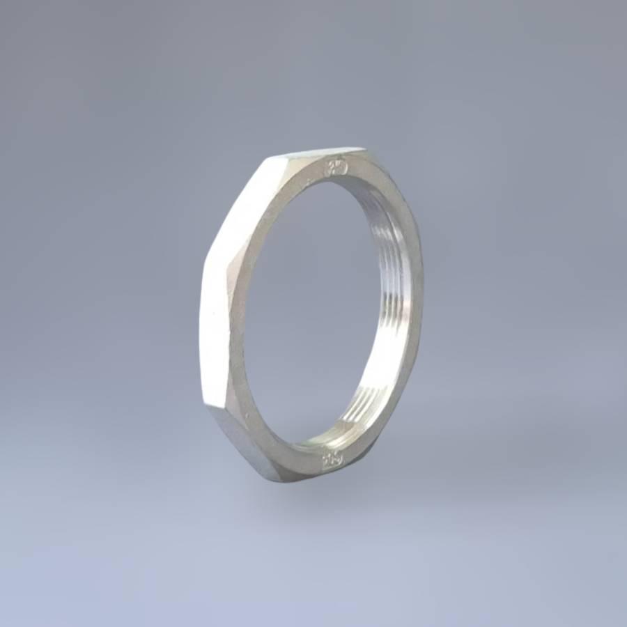 Контргайка нержавеющая резьбовая Ду80 3" восьмигранная н/ж сталь AISI304 DIN 431 BSPP Class 150 - фото 12