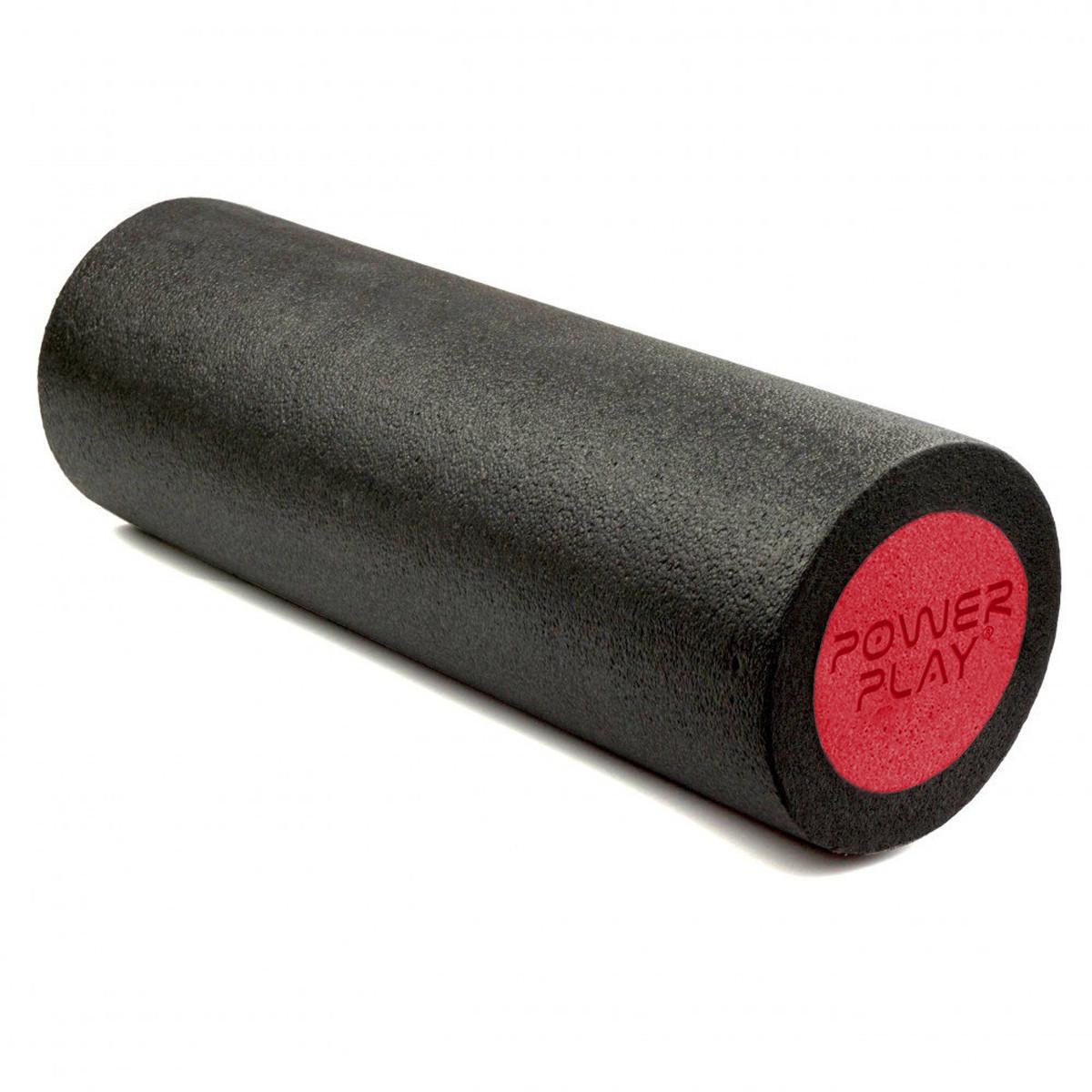 Ролик масажний гладкий PowerPlay 4021 Fitness Roller 45x15 см Чорно-червоний (A-013232) - фото 4
