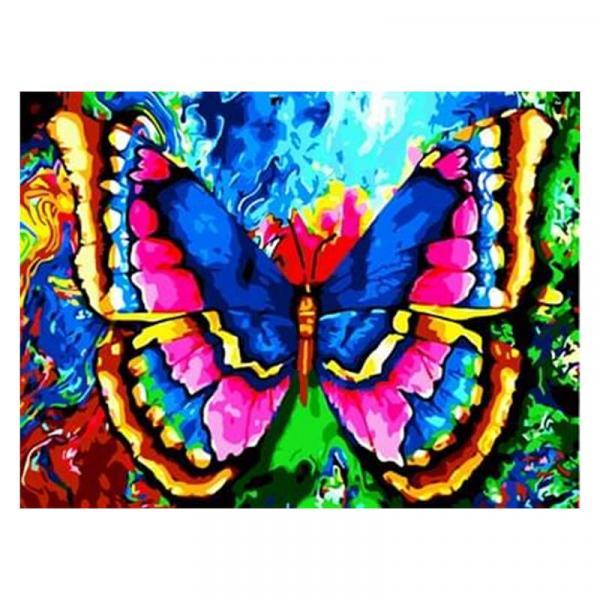 Алмазна мозаїка TK Group Барвистий метелик 40х30 см з рамкою в коробці (GB76325-mt)