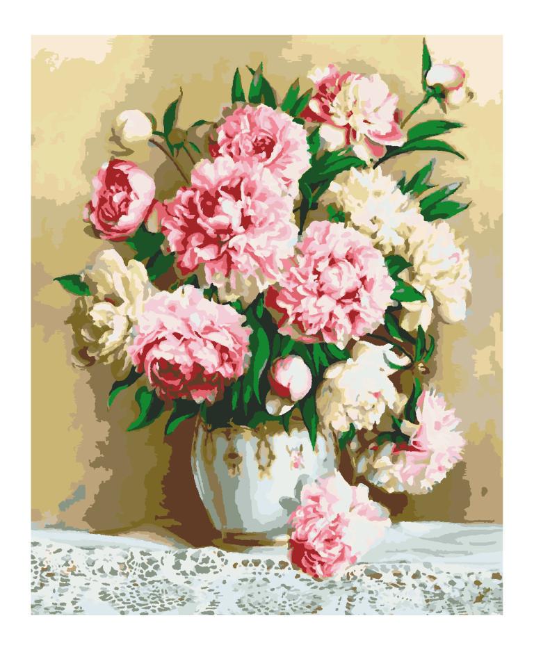 Картина по номерам Идейка "Нежно-розовые пионы" 40х50 см (KH2032)