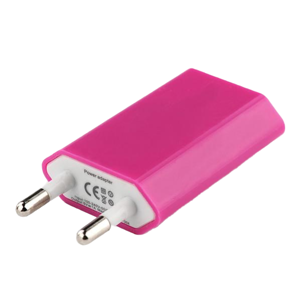 Адаптер живлення USB 5 Вт 1 А Малиновий