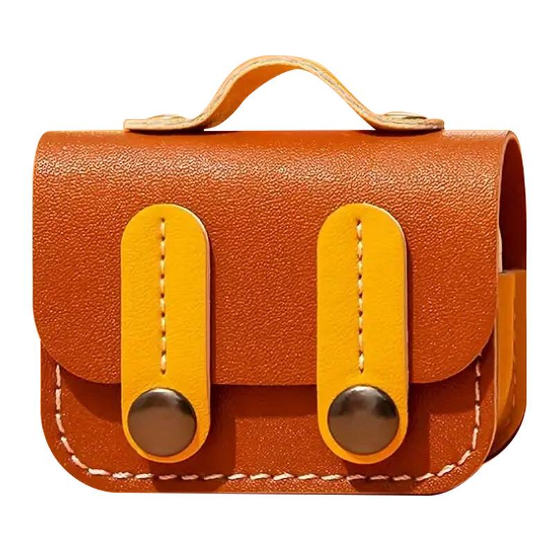 Футляр шкіряний Epik Briefcase для навушників AirPods Pro Brown/Yellow (00000075482_2)