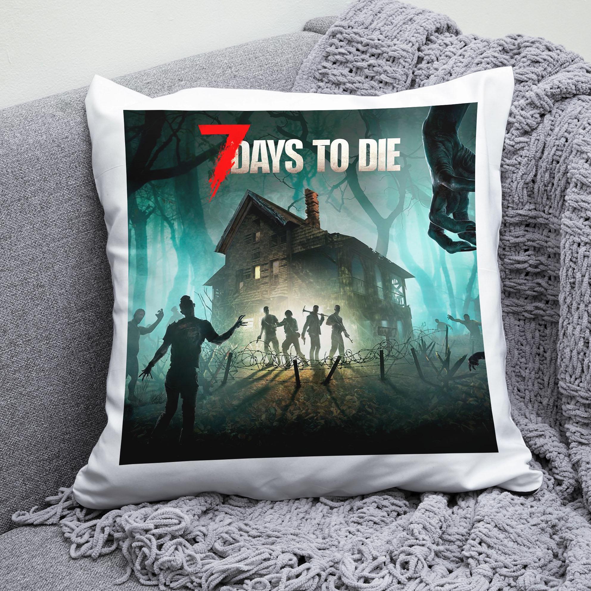 Плюшева подушка квадрат з принтом гри 7 Days to Die
