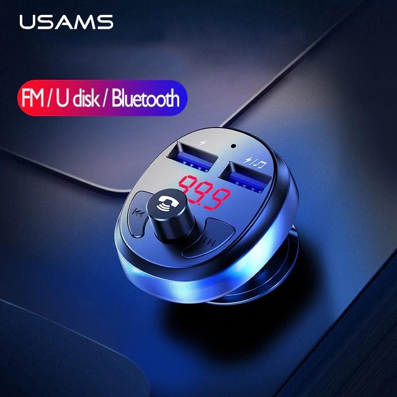 ФМ модулятор USAMS with Bluetooth FM US-CC062 C11 2USB 2.1A Black - фото 6