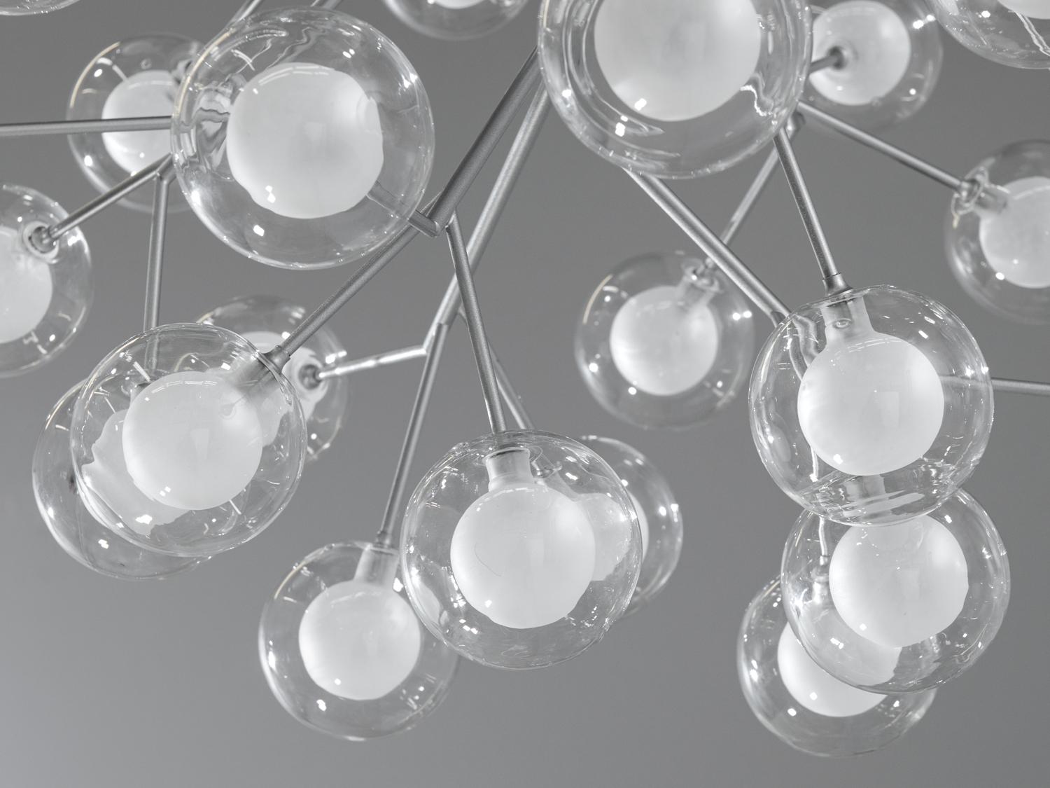 Люстра подвесная Светлячок 36 ламп Хром сатин (887-36B SL) - фото 3