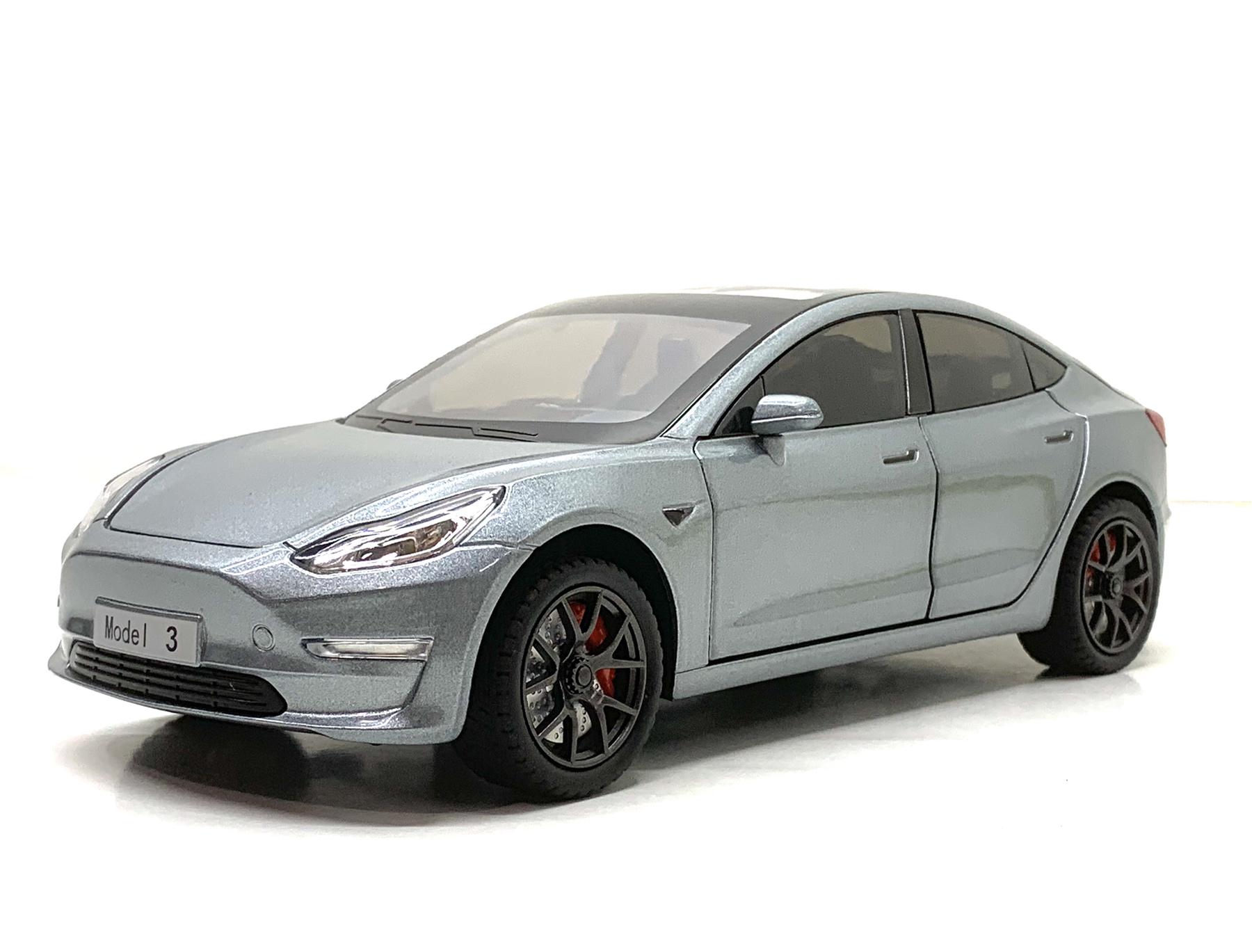 Машина АвтоСвіт Tesla Model 3 инерционная масштаб 1:24 открываются двери/капот/багажник 20,5 см Серый (AP-2064)