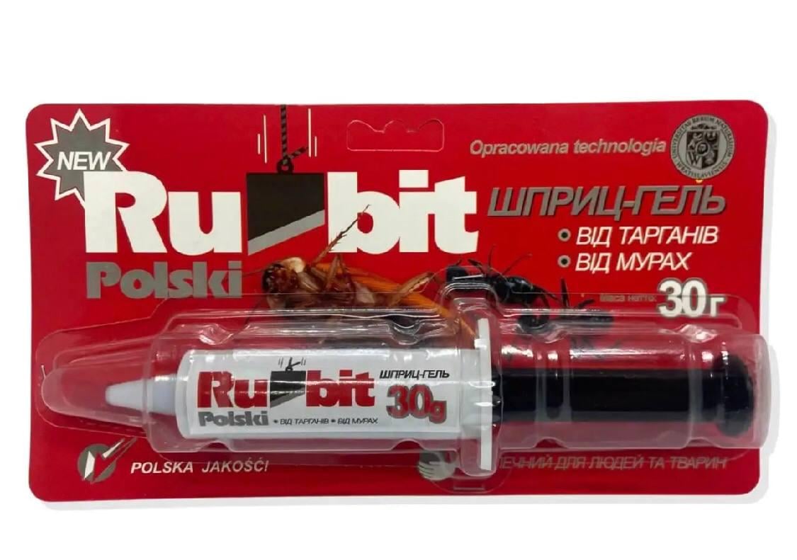 Інсектицид Rubit Polski шприц-гель від тарганів і мурах 30 г