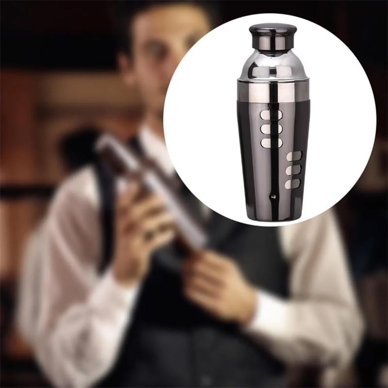 Шейкер для коктейлей Lesko FS7263 из нержавеющей стали 600 мл Black (2662091744) - фото 3 Шейкер для коктейлей Lesko FS7263 из нержавеющей стали 600 мл Black (2662091744) - фото 3