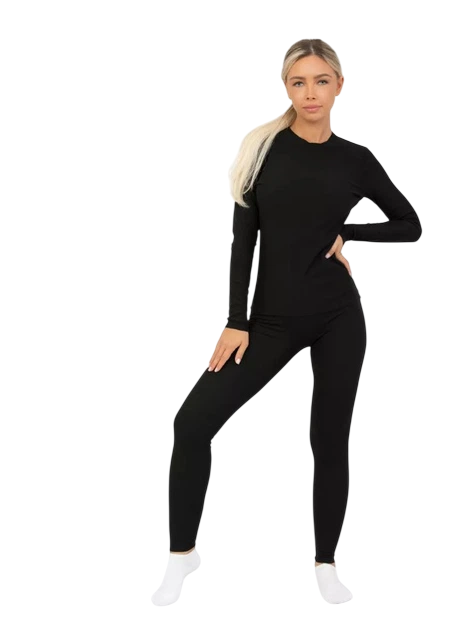 Комплект термобелья женский на флисе Черный 3XL (3301)