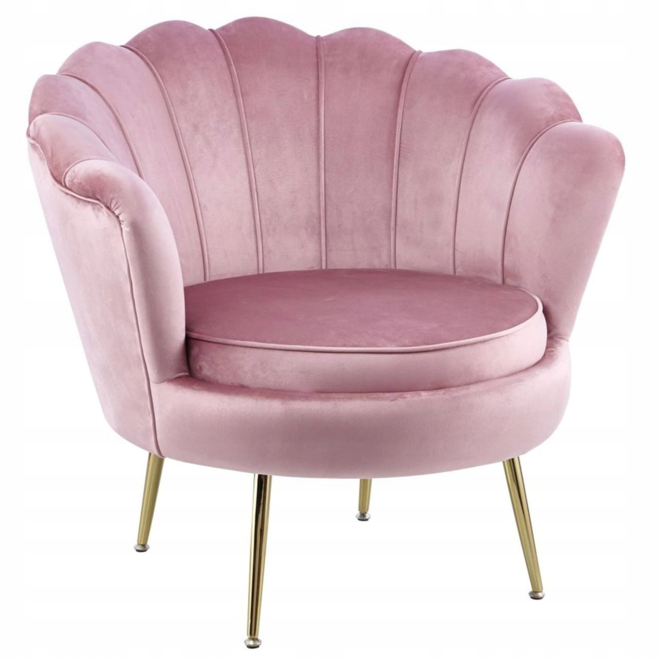 Стул Flowers Velvet Big велюровый с золотыми ножками Розовый (34790284)
