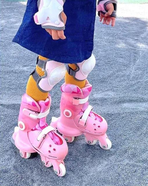 Роликовые коньки детские Yvolution Twista YC01P4 р. 30-34 Розовый (29924912) - фото 8