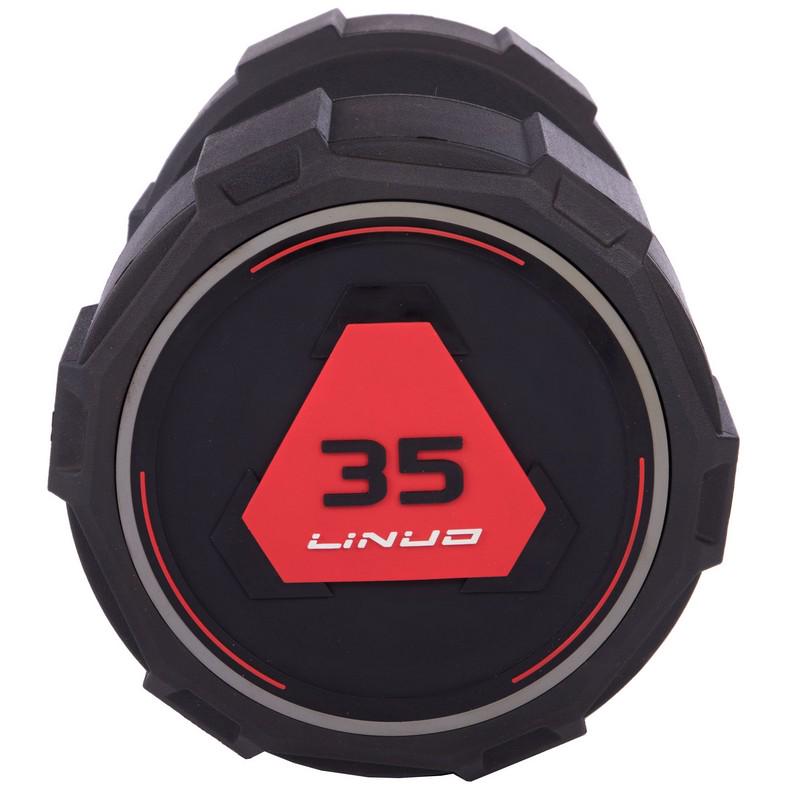 Гантель цільна LI NUO TA-3618 35 кг Чорний (56508165) - фото 3