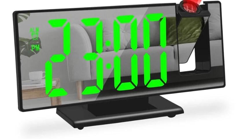 Годинник електронний настільний з проектором LED