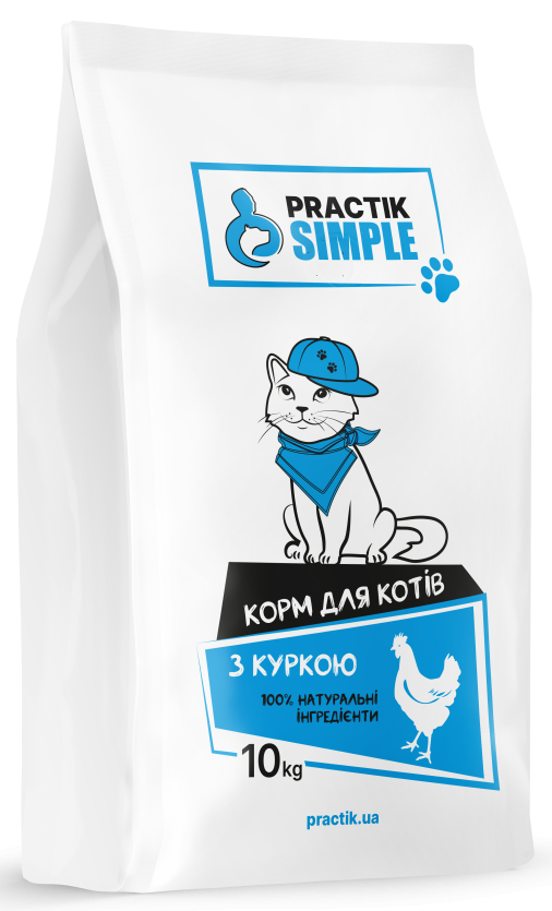 Корм для котів Practik Simple Суперпреміум класу з куркою 2 кг (2CHS256)