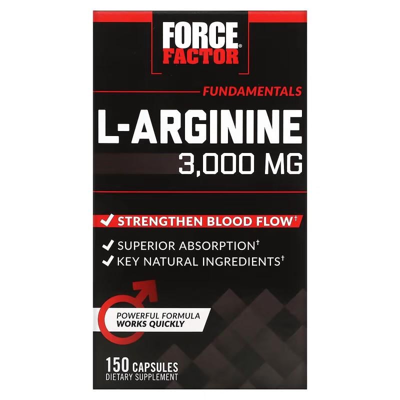 Аргинин L Force Factor L-Arginine 600 mg 150 капс.