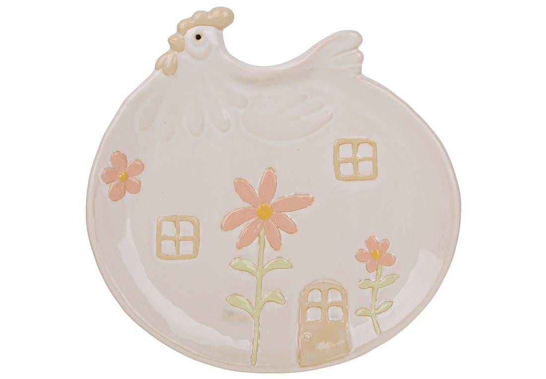 Тарелка керамическая Курочка 25,8x25,3x3,3 см (834-895)