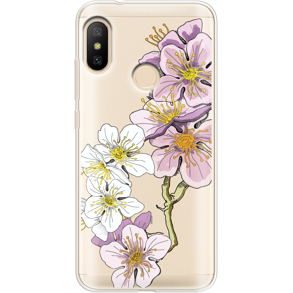 Чехол BoxFace Xiaomi Mi A2 Lite Cherry Blossom Прозрачный силикон (34892-cc4-34892)