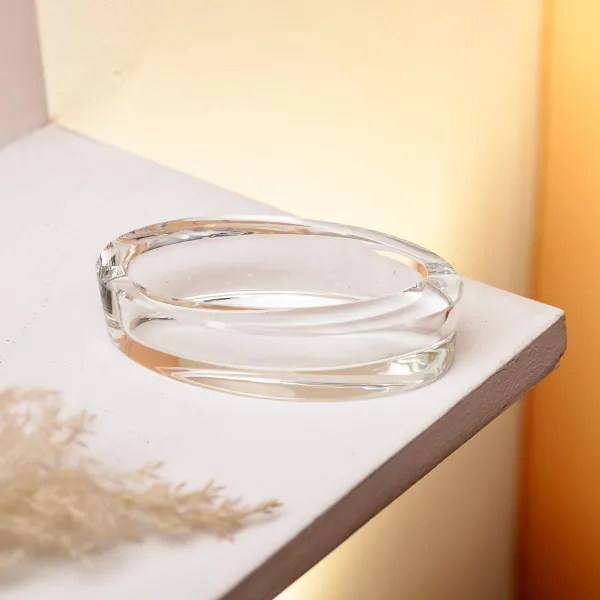 Попільничка скляна Selena овальна Прозорий - фото 4 Попільничка скляна Selena овальна Прозорий - фото 4