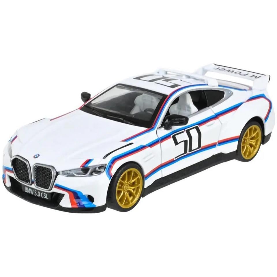 Игрушечная машинка металлическая BMW 3.0 CSL коллекционная 1:34 Белый (28443675)