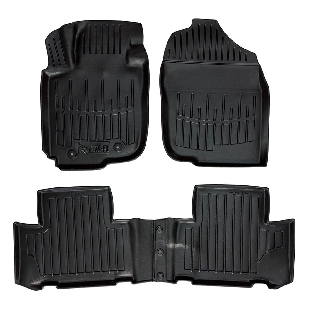 Коврики в салон SOVA-PL для Toyota RAV4 CA30W 2005-2016 резиновые 4 шт. Черный (28800598) Коврики в салон SOVA-PL для Toyota RAV4 CA30W 2005-2016 резиновые 4 шт. Черный (28800598)