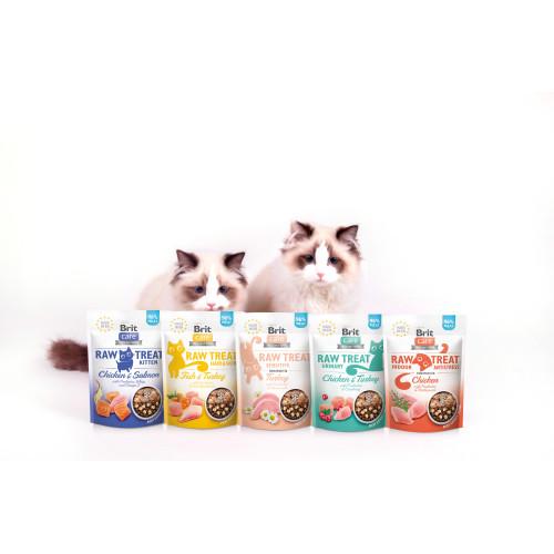 Ласощі для котів Brit Raw Treat Indoor & Antistress Freeze-dried з куркою 40 г - фото 7 Ласощі для котів Brit Raw Treat Indoor & Antistress Freeze-dried з куркою 40 г - фото 7