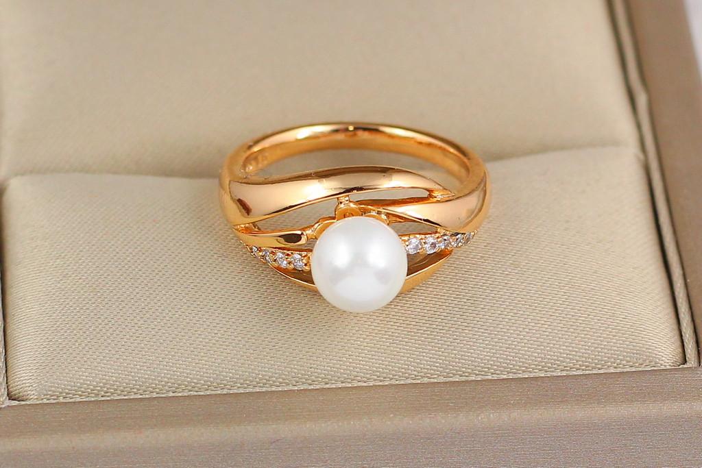 Кольцо Xuping Jewelry Жемчужная сказка р. 17 Золотистый Кольцо Xuping Jewelry Жемчужная сказка р. 17 Золотистый