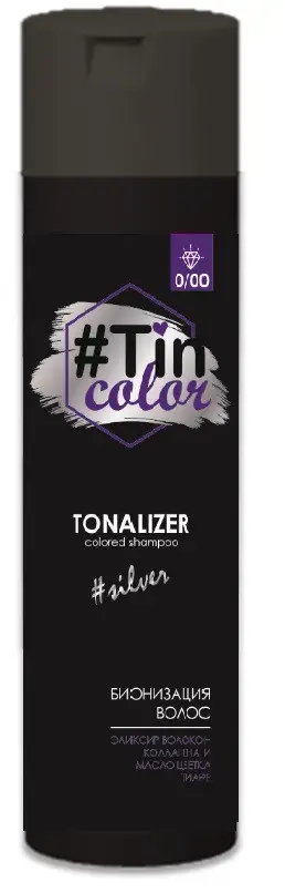 Тоналайзер для волос Tin Color Серебряное сияние 0/00 250 мл (11077643)