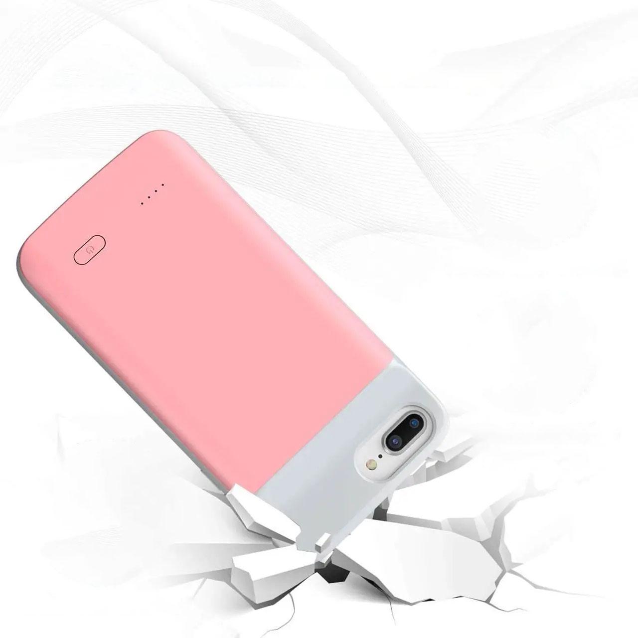 Чехол-аккумулятор iBattery для iPhone 6/6s/7/8 6500mAh Розовый - фото 2