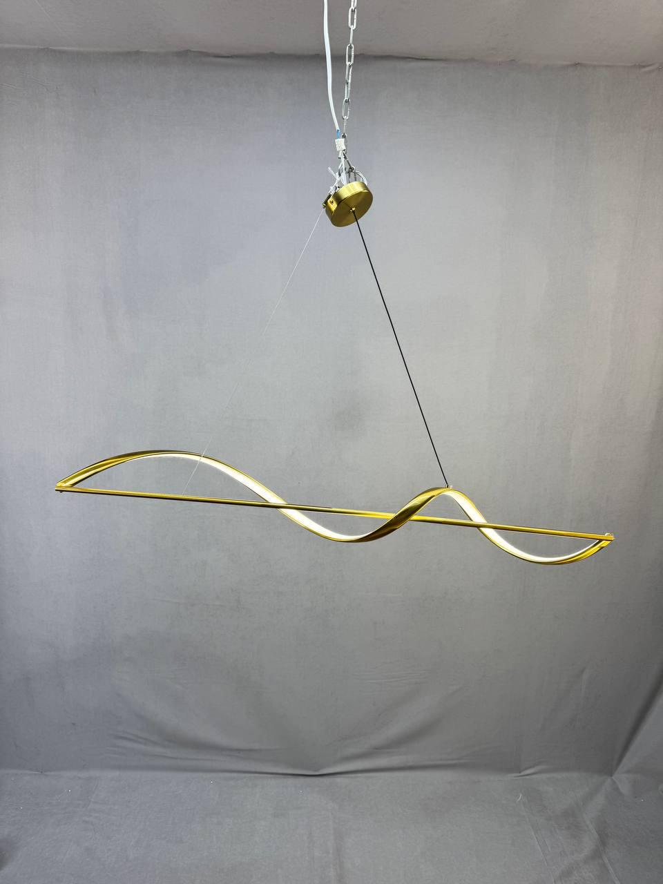 Люстра светодиодная удлиненная Zilini 9130AB-120 120W Латунь (29895024) - фото 5